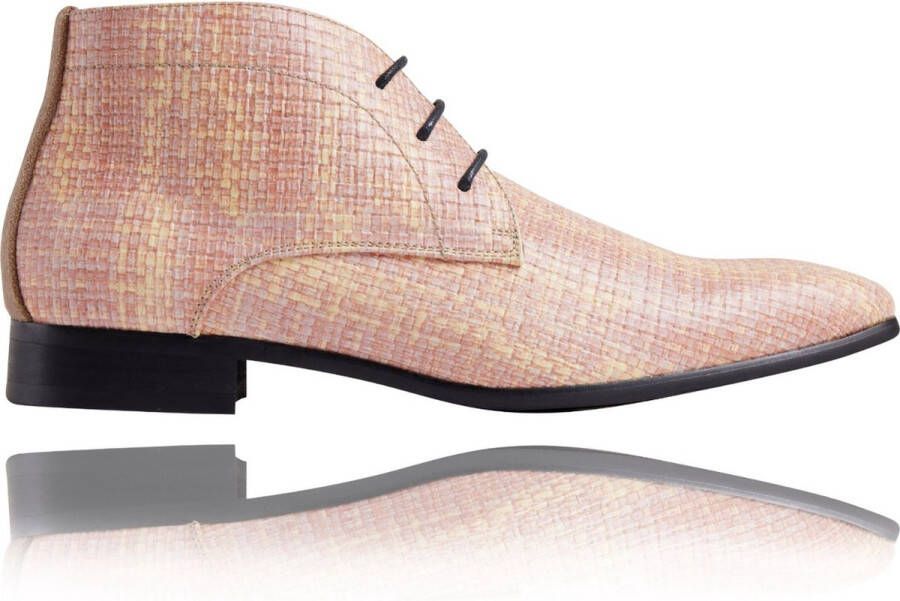 Lureaux Blanc Woven High- Kleurrijke Schoenen Voor Heren Veterschoenen Met Print