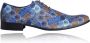 Lureaux Blue Blazing Kleurrijke Schoenen Voor Heren Veterschoenen Met Print - Thumbnail 1