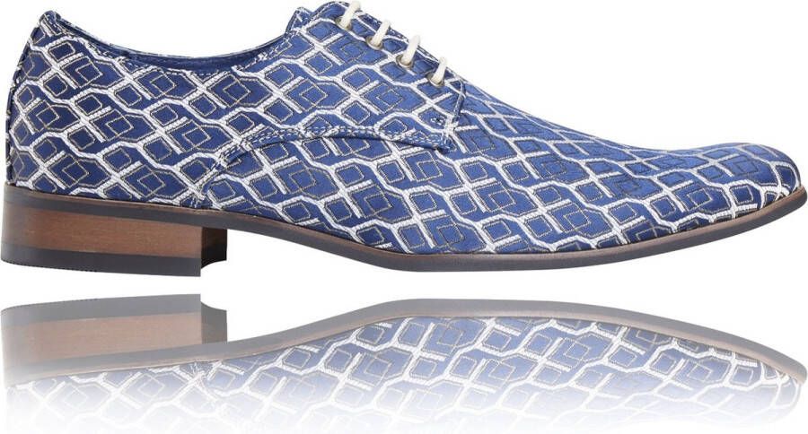 Lureaux Blue Breeze Kleurrijke Schoenen Voor Heren Veterschoenen Met Print