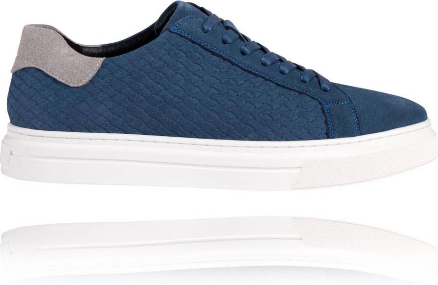 Lureaux Blue Essential Sneakers Handgemaakte Nette Schoenen Voor Heren