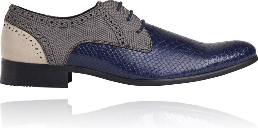 Lureaux Blue LRX Signature Kleurrijke Schoenen Voor Heren Veterschoenen Met Print