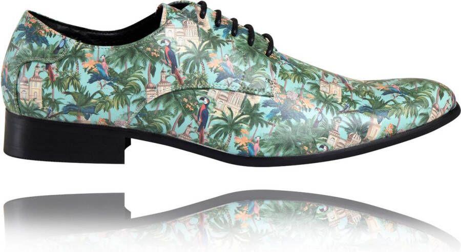 Lureaux City Jungle Kleurrijke Schoenen Voor Heren Veterschoenen Met Print