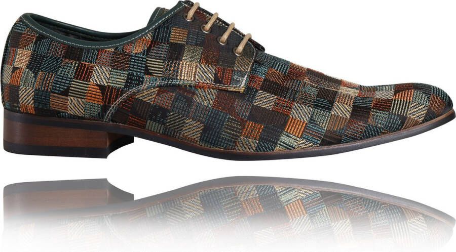 Lureaux Elaganta Prestige Kleurrijke Schoenen Voor Heren Veterschoenen Met Print