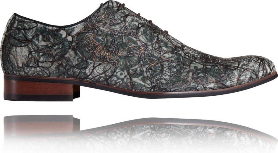 Lureaux Green Mystery Kleurrijke Schoenen Voor Heren Veterschoenen Met Print