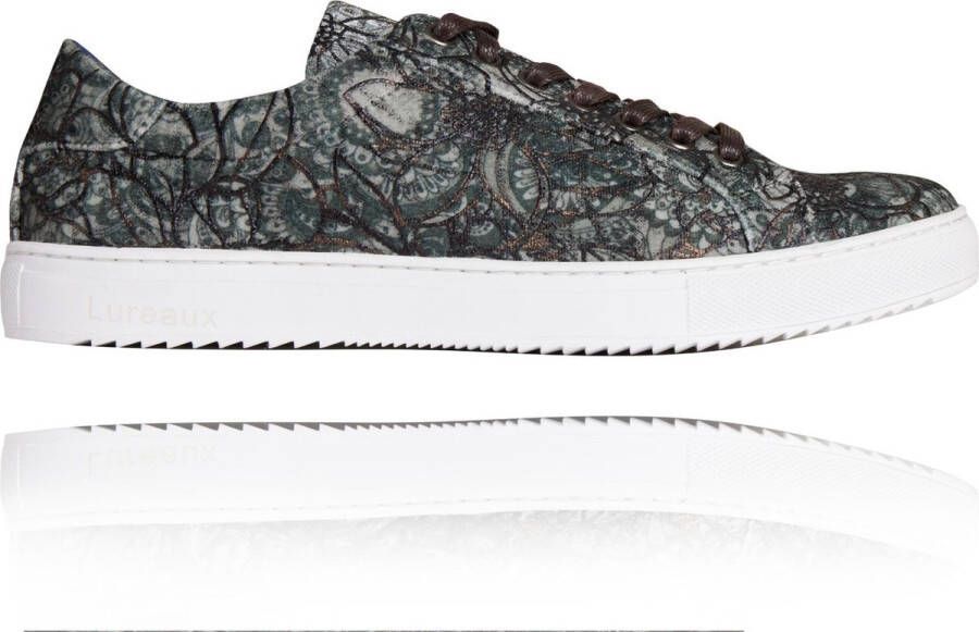 Lureaux Green Mystery Sneakers Handgemaakte Nette Schoenen Voor Heren