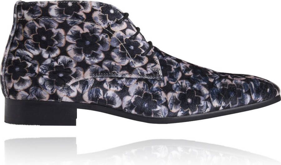 Lureaux Mystic Silver Blossom High Kleurrijke Schoenen Voor Heren Veterschoenen Met Print