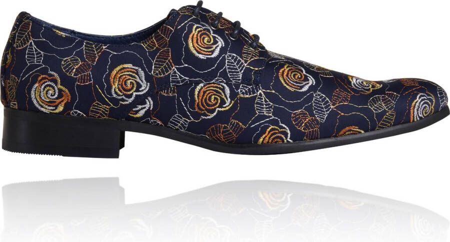 Lureaux Nightfall Roses Kleurrijke Schoenen Voor Heren Veterschoenen Met Print