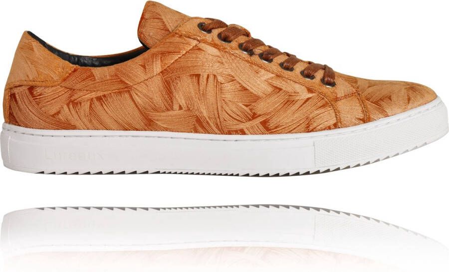 Lureaux Orangy Sneakers Handgemaakte Nette Schoenen Voor Heren