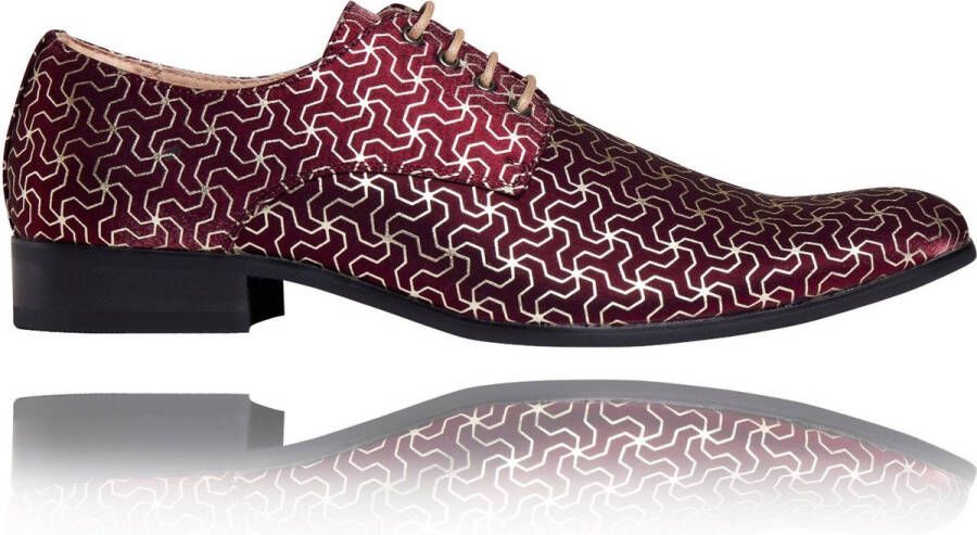 Lureaux Purple Majesty Kleurrijke Schoenen Voor Heren Veterschoenen Met Print