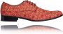 Lureaux Red Cork Flower Kleurrijke Schoenen Voor Heren Veterschoenen Met Print - Thumbnail 1