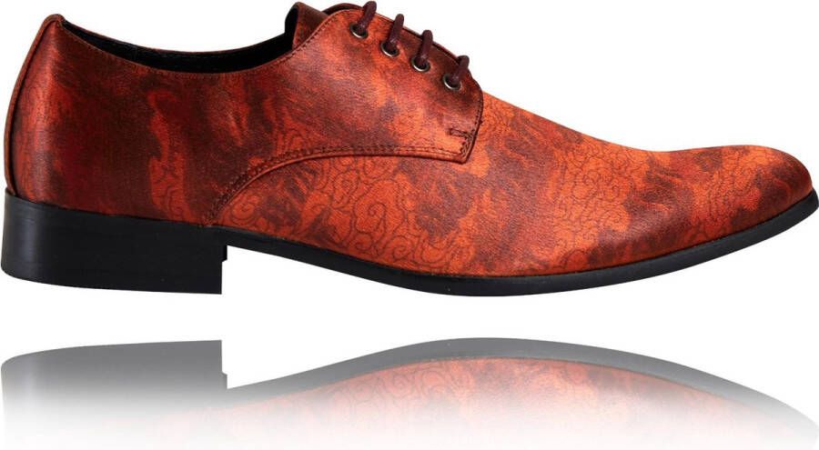 Lureaux Rouge Allure Kleurrijke Schoenen Voor Heren Veterschoenen Met Print