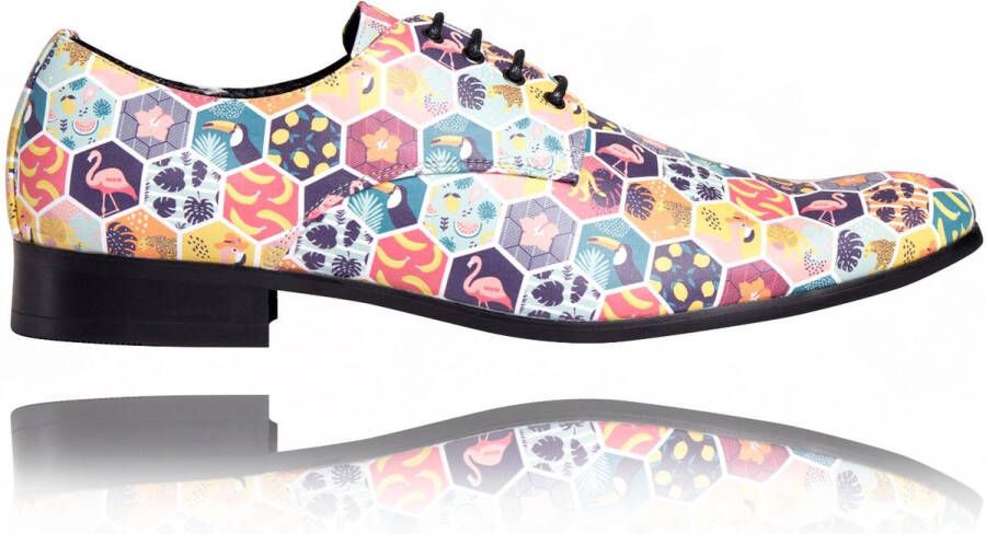 Lureaux Summer Breezy Kleurrijke Schoenen Voor Heren Veterschoenen Met Print