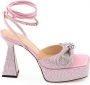 Mach & Mach Elegante Roze Leren Plateauschoenen Pink Dames - Thumbnail 1