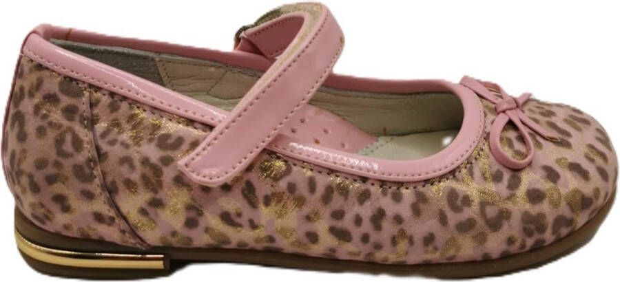 MadamPaola Kinderschoenen meisjes Kinderschoenen Klittenband Panterprint Roze