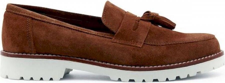 Made in Italia Tassel Loafers met Rubberen Zool Brown Dames