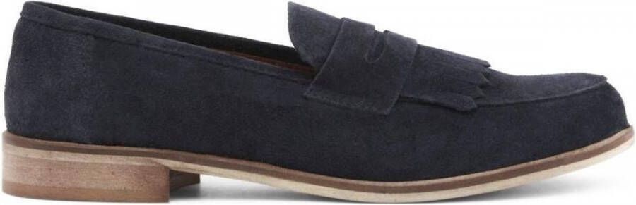 Made in Italia Fringe Suède Loafer Dames Instap Schoenen Blue Dames