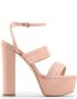 Made in Italia Luxe Velvet Wraparound Strap Sandalen Pink Dames - Thumbnail 7