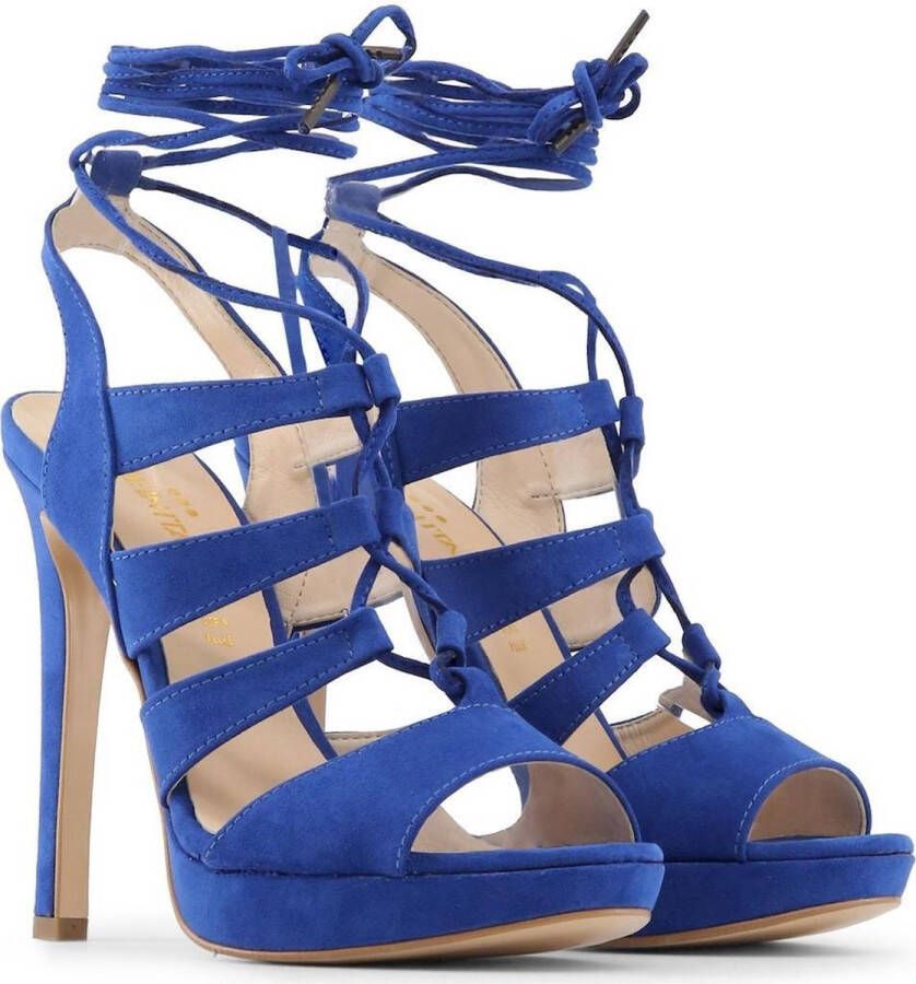 Made in Italia Hoge Hak Sandalen met Verstelbare Gesp Blue Dames