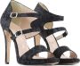 Made in Italia Bloemenprint Uitgesneden Hoge Hak Sandalen Black Dames - Thumbnail 2