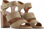 Made in Italia Verstelbare Leren Sandalen met 10cm Hak Brown Dames - Thumbnail 6