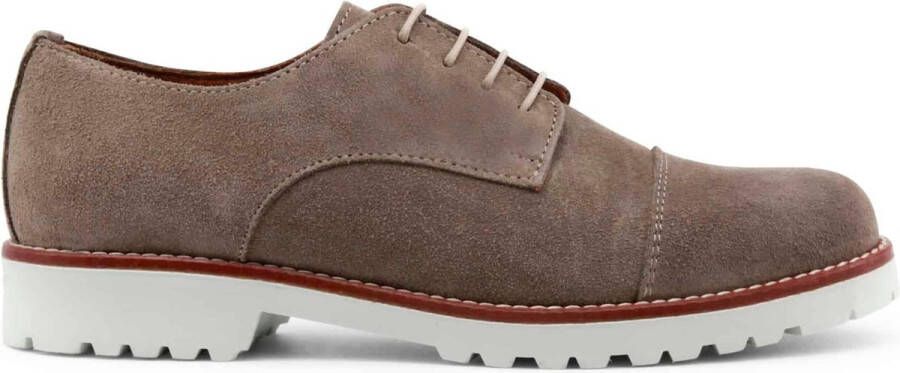 Made in Italia Luxe Suède Ronde Neus Veterschoenen Brown Dames