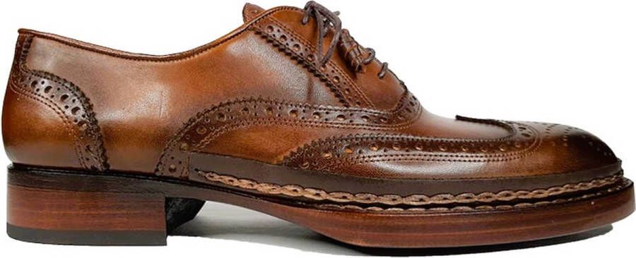 Maglieriapelle Ferro Shoes Goodyear Welted Oxford Full Brogues Wingtip EDISON Cognac Echt leder Handgemaakt