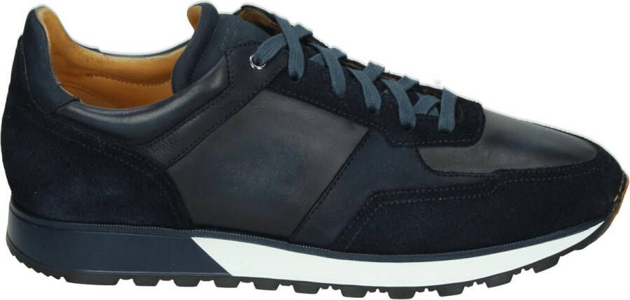 MAGNANNI Lage Sneakers Heren Combi Runner Maat: 44 5 Materiaal: Leer Kleur: Blauw