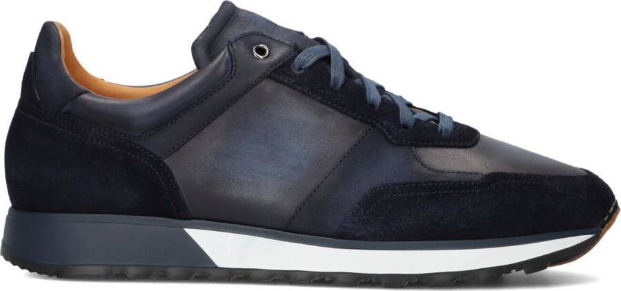 MAGNANNI Lage Sneakers Heren Combi Runner Maat: 43 5 Materiaal: Leer Kleur: Blauw