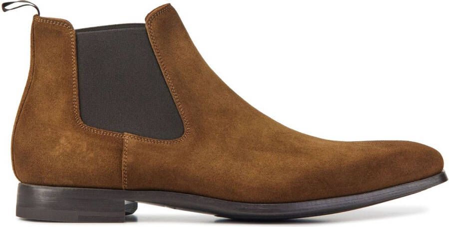 MAGNANNI Chelsea Boots Heren 25559 Maat: 40 5 Materiaal: Suède Kleur: Cognac