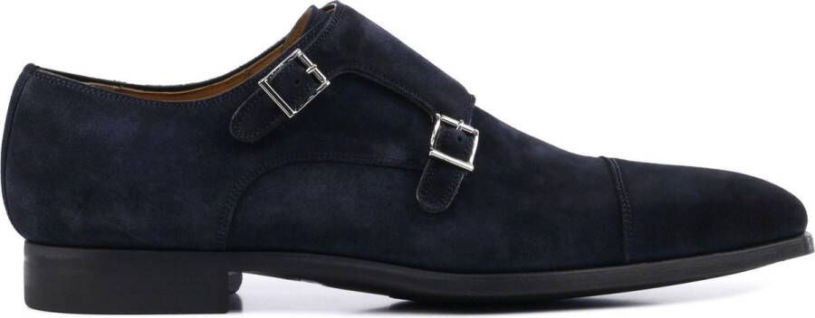 Magnanni Instappers Heren Gespschoenen Herenschoenen Suède 16016 Blauw combi