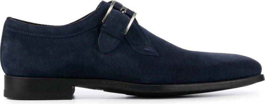 Magnanni Instappers Heren Gespschoenen Herenschoenen Leer 16618 Blauw combi