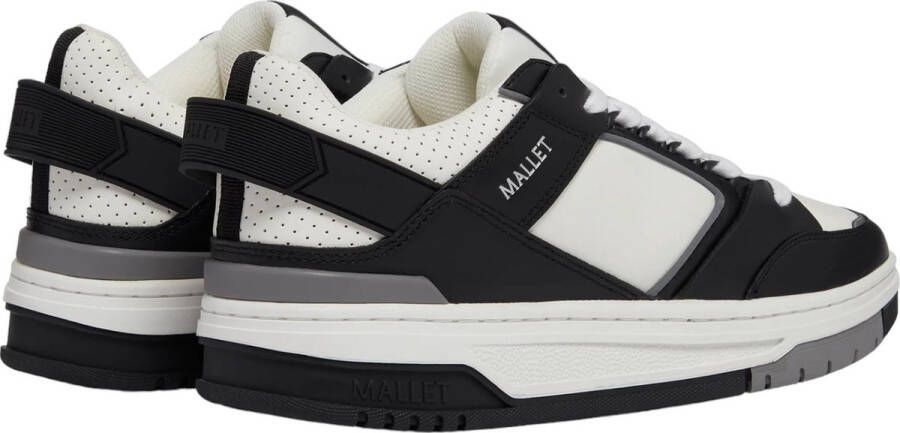 Mallet London Heren Sneaker Zwart TE9022 BLKWHT COMPTON