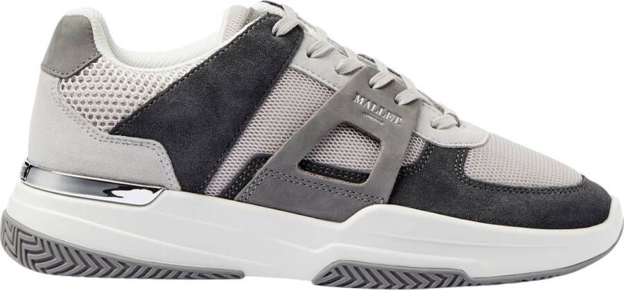 Mallet London Luxe Lichtgrijze Mesh Trainer Multicolor Heren