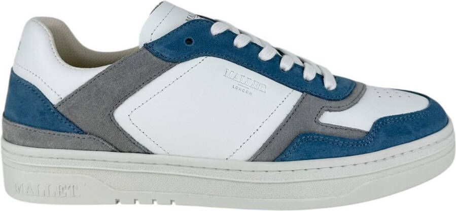 Mallet London Heren Sneakers Wit TE1080 GRYBLU Barnsley