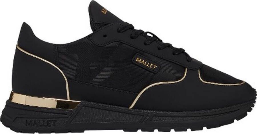 Mallet London Zwart Goud Camo Lichtgewicht Sneaker Black Heren