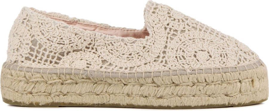 Manebi Espadrilles Female Instappers Damesschoenen Canvas G43D0 Gebroken wit