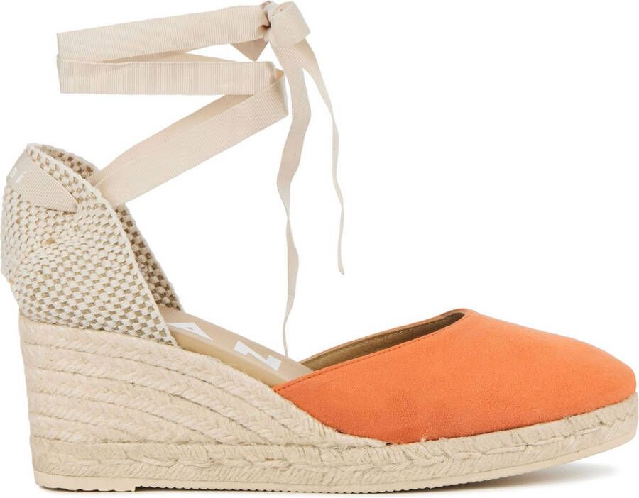 Manebi Espadrilles Dames Instappers Damesschoenen Suède R08WL Oranje