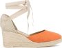 MANEBI Espadrilles Dames R08wl Maat: 39 Materiaal: Suède Kleur: Oranje - Thumbnail 1