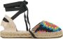 Manebi Espadrilles Female Instappers Damesschoenen Canvas U25P0 Zwart combi - Thumbnail 1