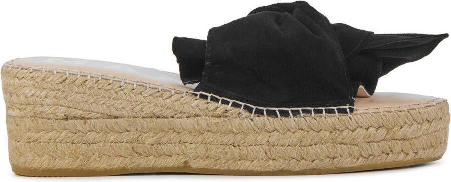 MANEBI Espadrilles Dames K10wk Maat: 39 Materiaal: Suède Kleur: Zwart