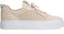 Manfield Dames Beige knit fabric sneakers - Thumbnail 1