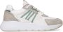 Manfield Dames Beige leren sneakers - Thumbnail 1