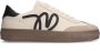 Manfield Dames Beige leren sneakers - Thumbnail 1