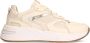 Manfield Dames Beige leren sneakers - Thumbnail 1