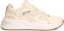 Manfield Dames Beige leren sneakers - Thumbnail 1