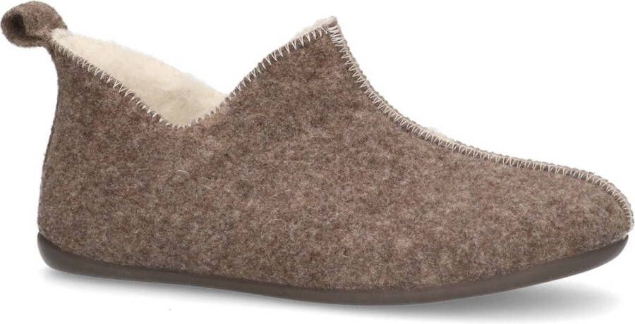 Manfield Dames Beige pantoffels - Foto 1