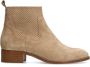 Manfield Dames Beige suède enkellaarsjes - Thumbnail 2