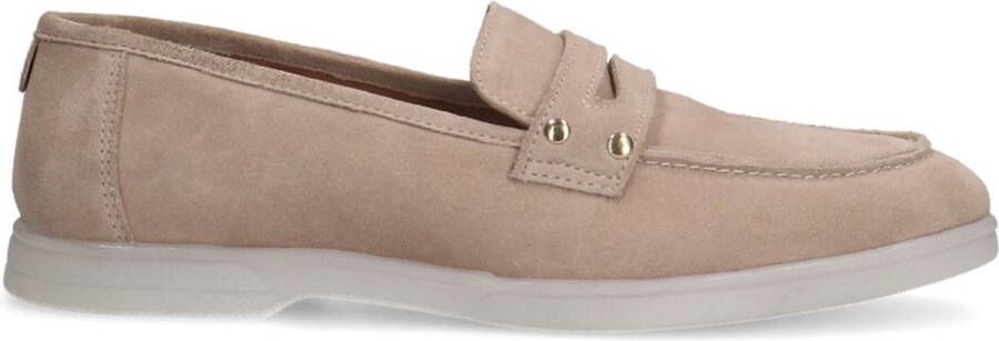 Manfield Dames Beige suède loafers