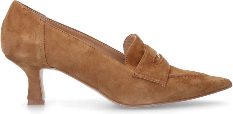 Manfield Dames Beige suède pumps