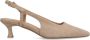 Manfield Dames PRE ORDER Beige suède slingback pumps - Thumbnail 2